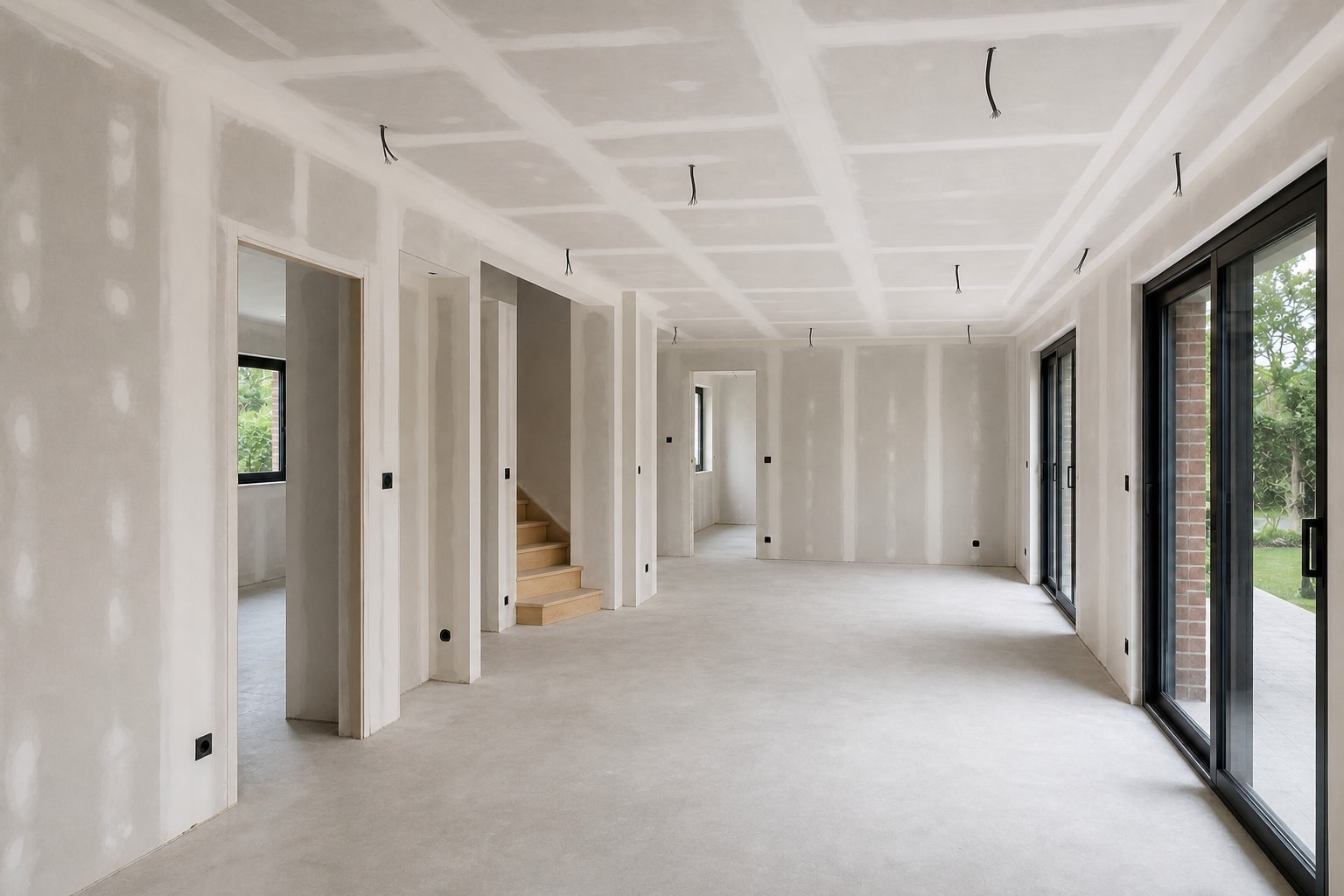Transformation d’une maison complète dans le sud de la France, du placo à l’intérieur fini — avant